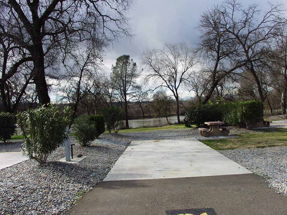 A paved back in RV site at JGW RV PARK