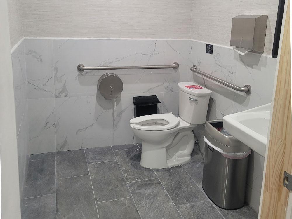 Interior of the restroom at BOBCAT CROSSING RV COMMUNITY