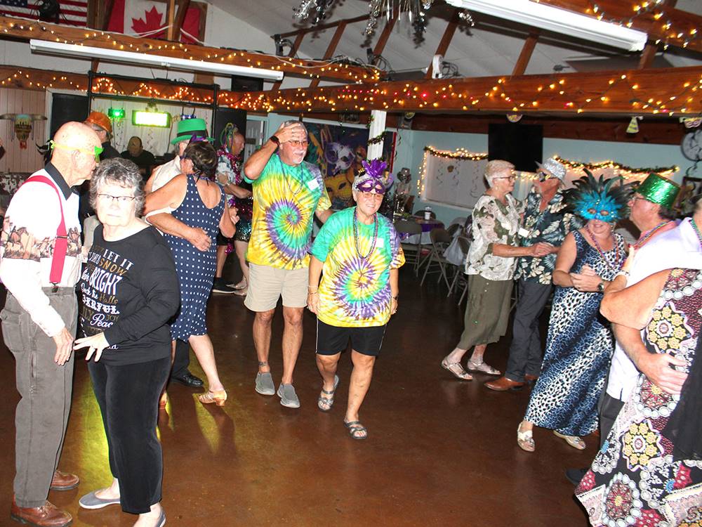 Mardi Gras celebration at Seven Oaks Resort