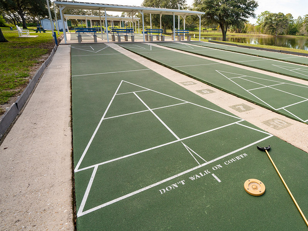 Shuffle ball court at Kissimmee South Sun RV Communities