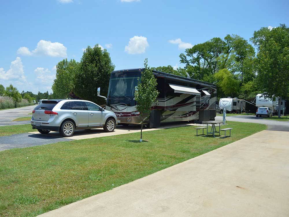 RVs and trailers at campground at FERNBROOK PARK