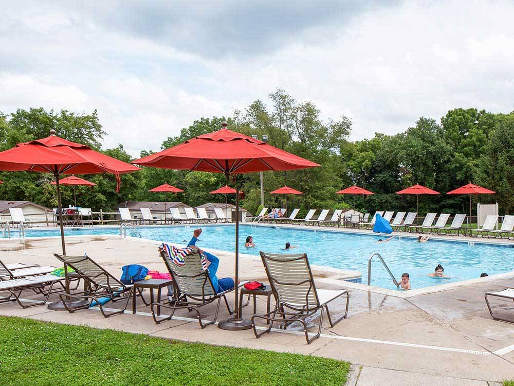 Swimming pool with outdoor seating at THOUSAND TRAILS CIRCLE M