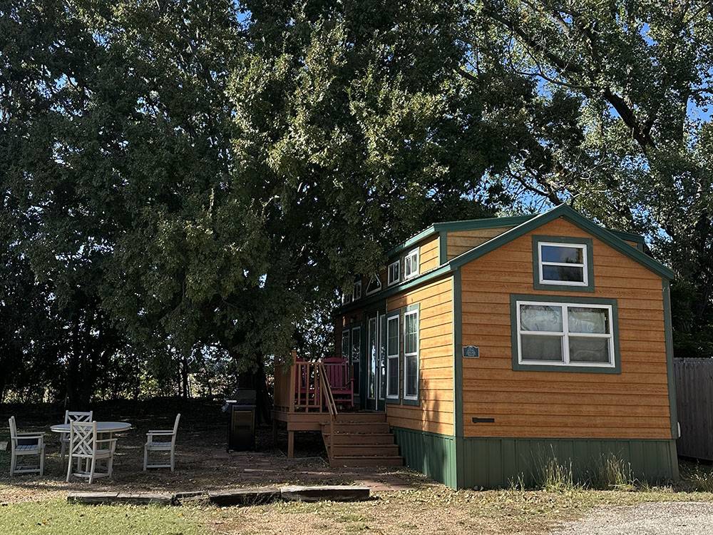 A rental with outdoor seating