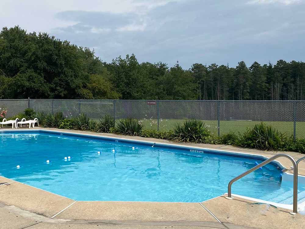 The swimming pool area at BROOKVILLE CAMPGROUND