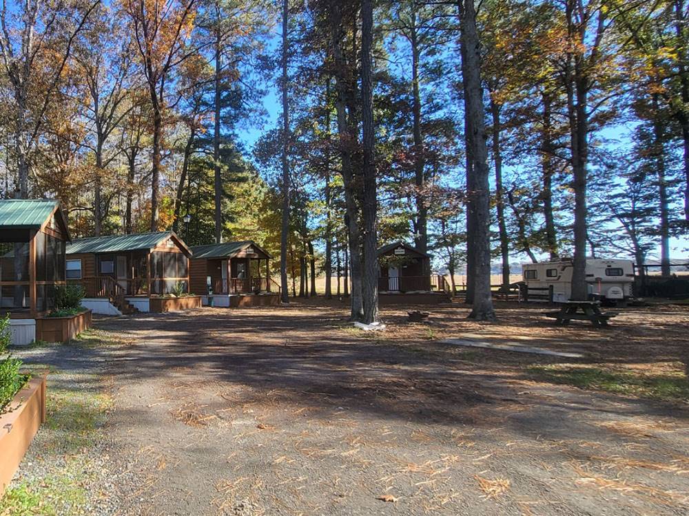 Row of cabin rentals
