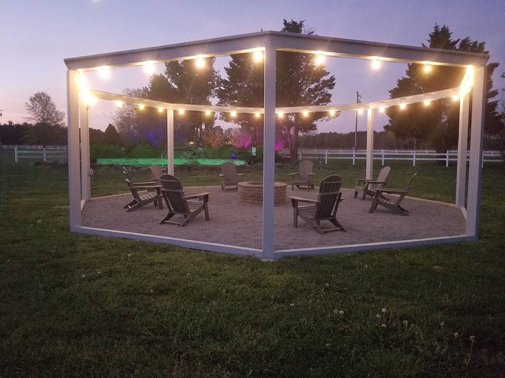 Fire pit at night