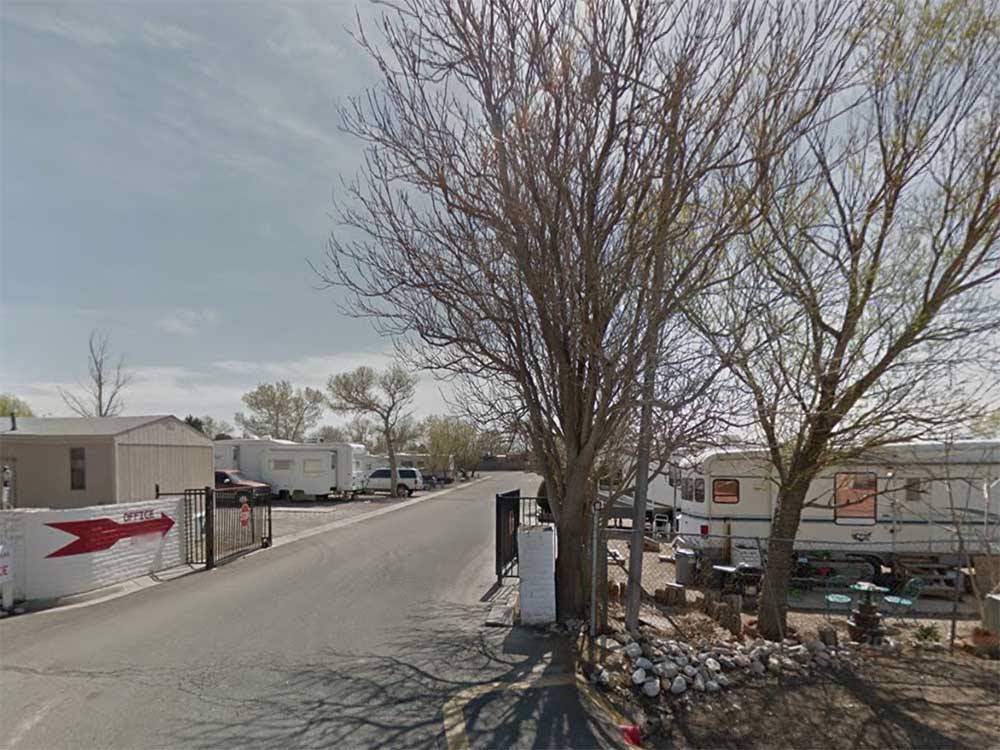 Road leading to sites