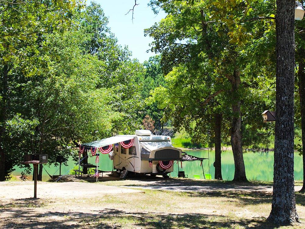 Trailer on the lake at THOUSAND TRAILS CHEROKEE LANDING