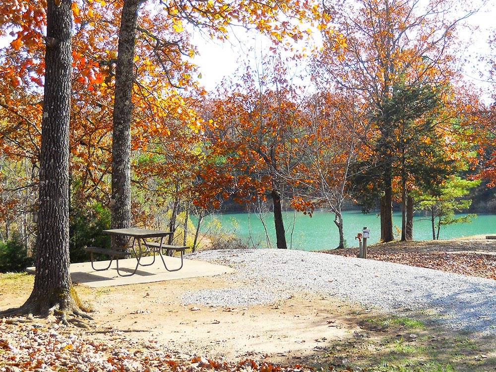 Lake view at campground at THOUSAND TRAILS CHEROKEE LANDING