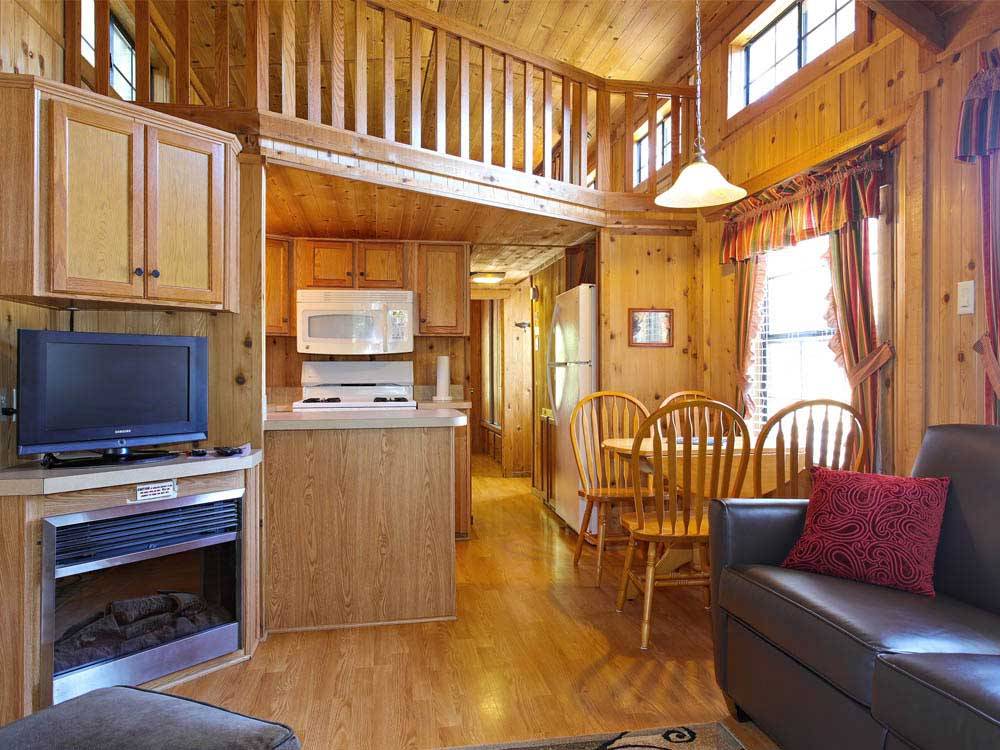 Inside cabin at THOUSAND TRAILS WHALERS REST