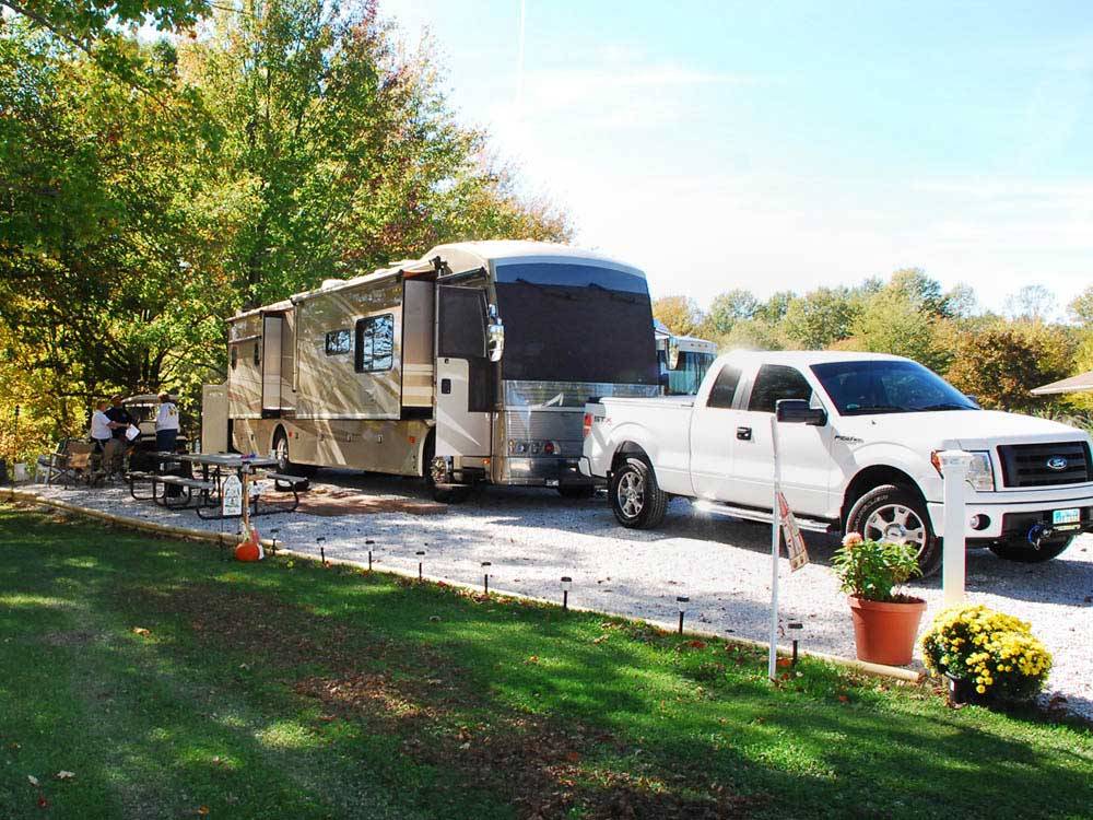 RV at campsite at THOUSAND TRAILS KENISEE LAKE