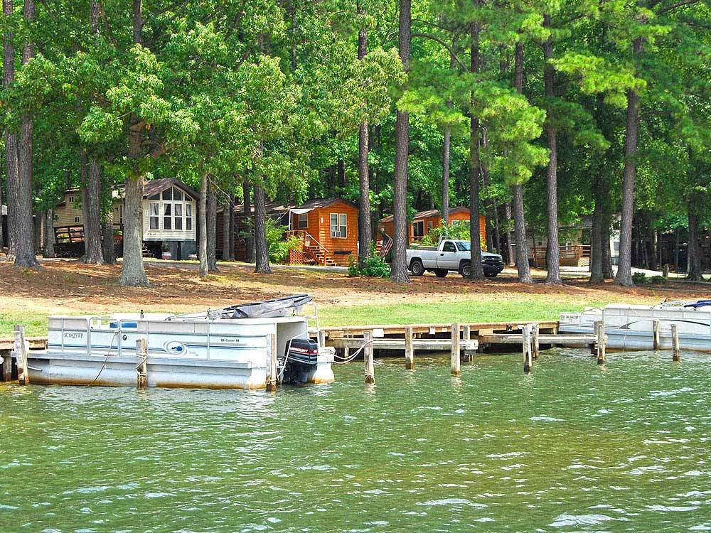 Cabins on the lake at THOUSAND TRAILS LAKE GASTON