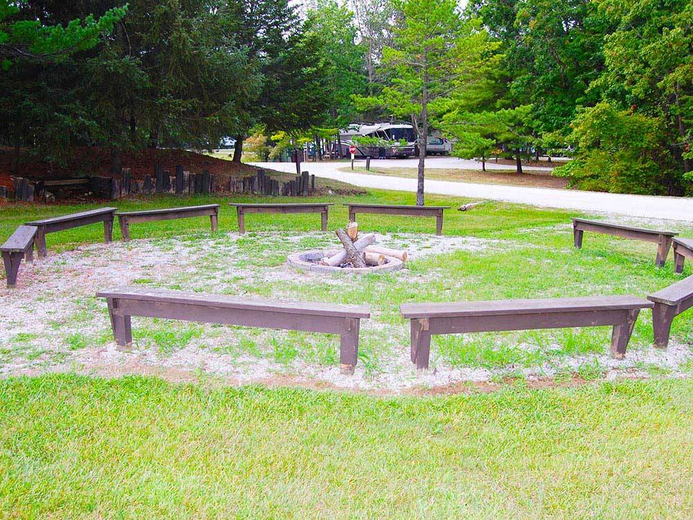 Campfire pit at THOUSAND TRAILS ST CLAIR