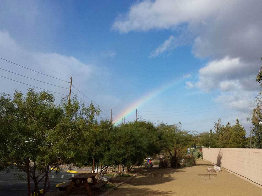Rainbow over the campground at DUCK CREEK RV PARK