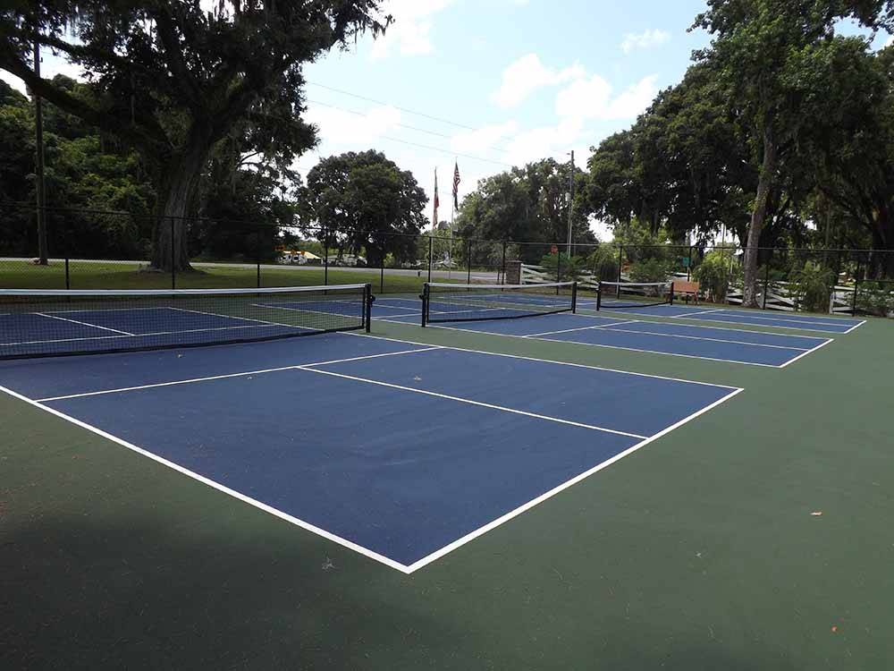 The pickleball courts at BELLE PARC RV RESORT