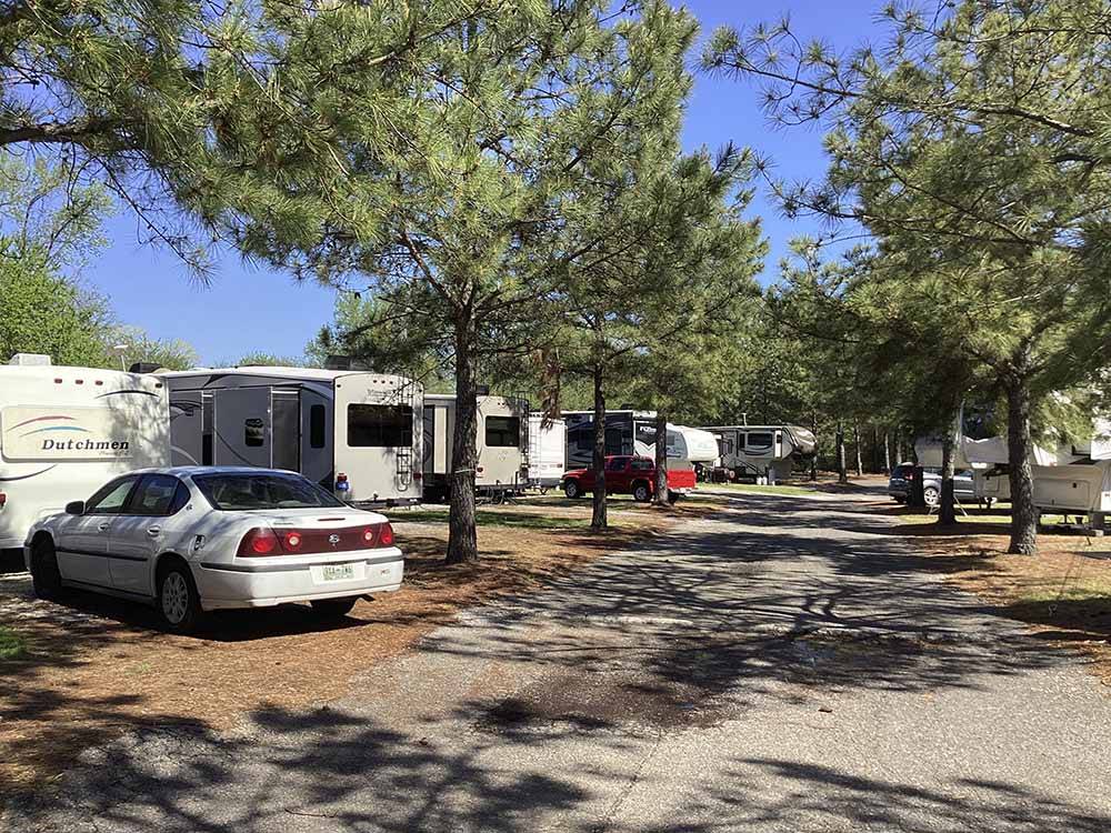 A road with RV sites at SOUTHAVEN RV PARK