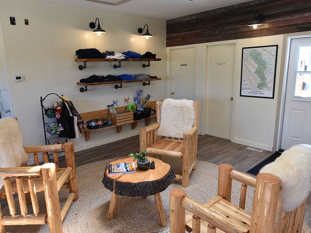 Sitting area in the store