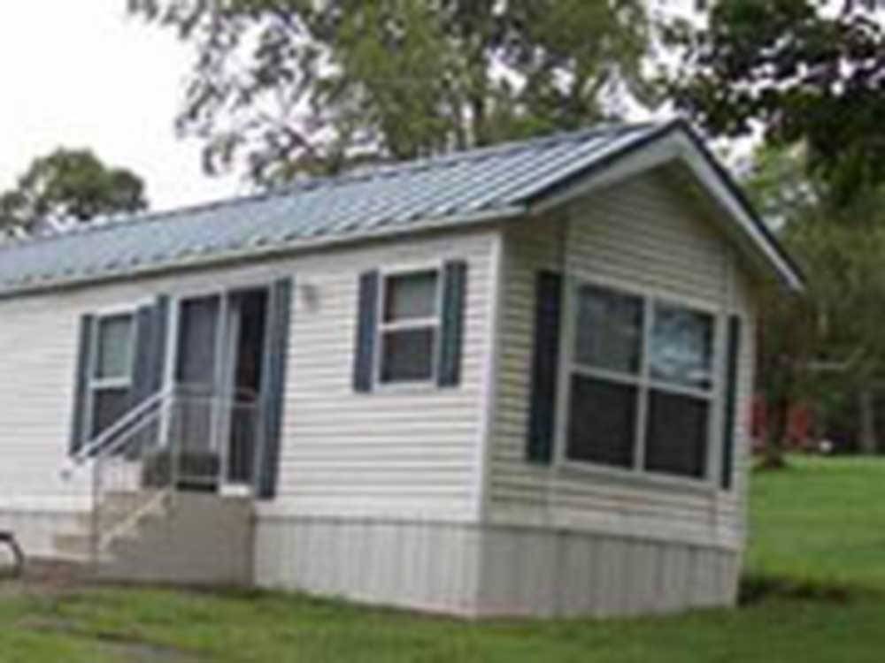 One of the rental manufactured homes at WHISPERING PINES CAMPING ESTATES