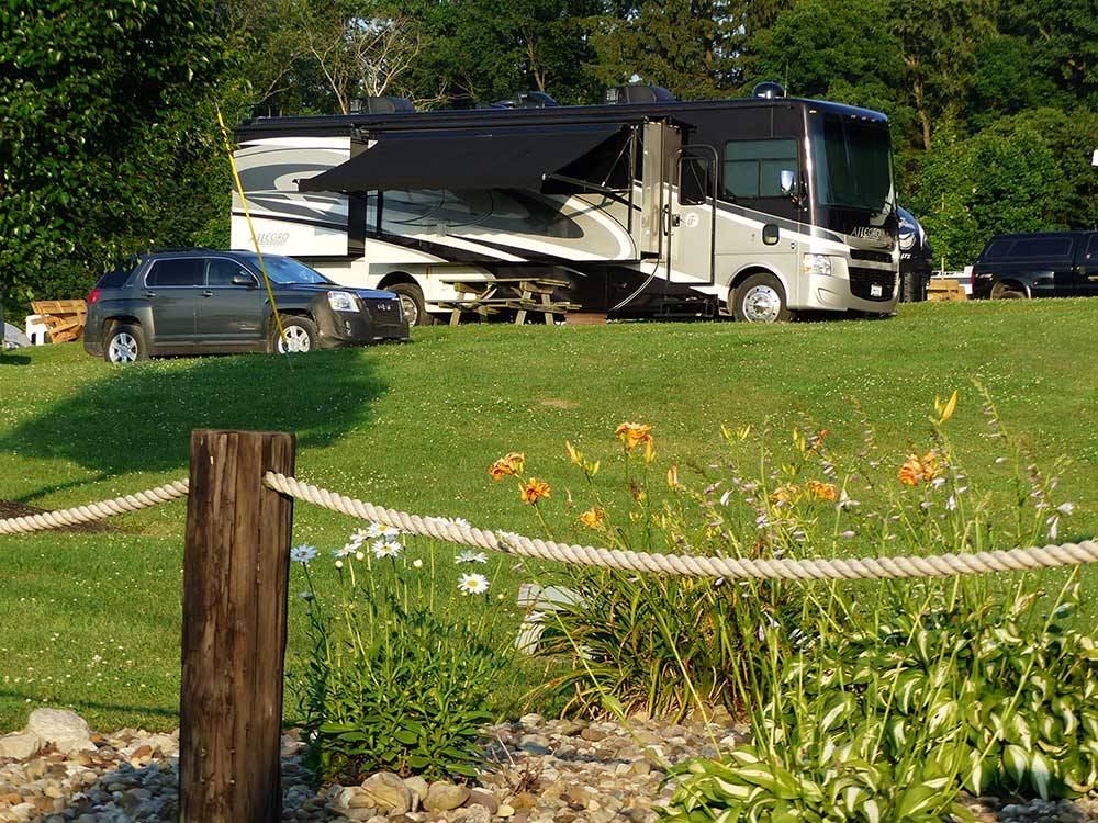 RV parked at campsite at BERLIN RV PARK & CAMPGROUND