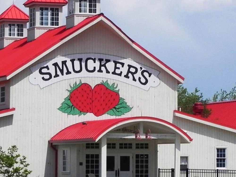 The Smucker's building nearby at BERLIN RV PARK & CAMPGROUND