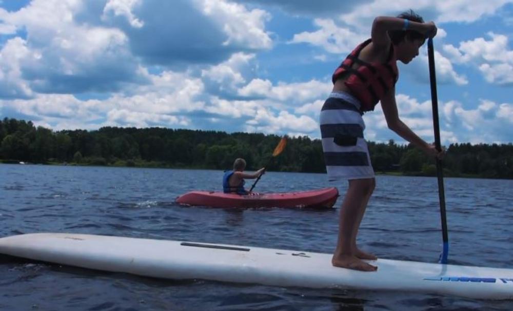 Kayak and paddle boarding at CranHill Ranch Family Campground