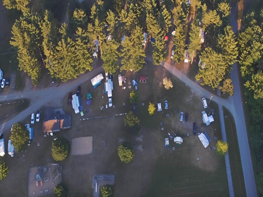 Overhead view of CranHill Ranch Family Campground