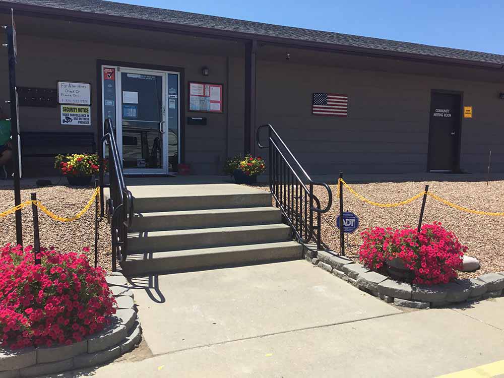 The front building entrance at AIR CAPITAL RV PARK