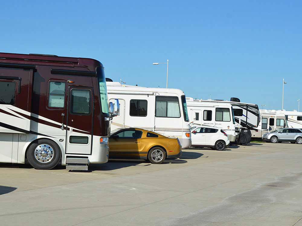 Aerial view of RVs at AIR CAPITAL RV PARK