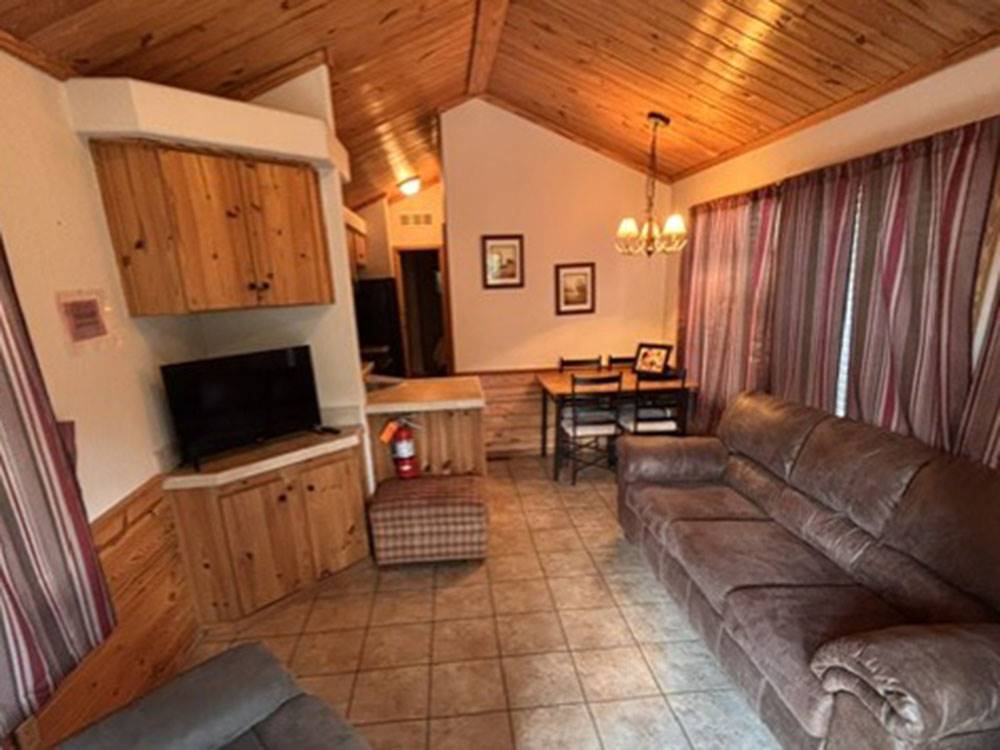 The living room in a rental