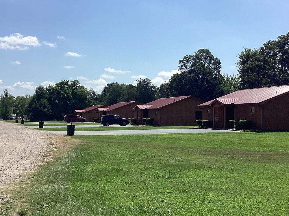 Row of cabins at LONG LAKE RESORT & RV PARK