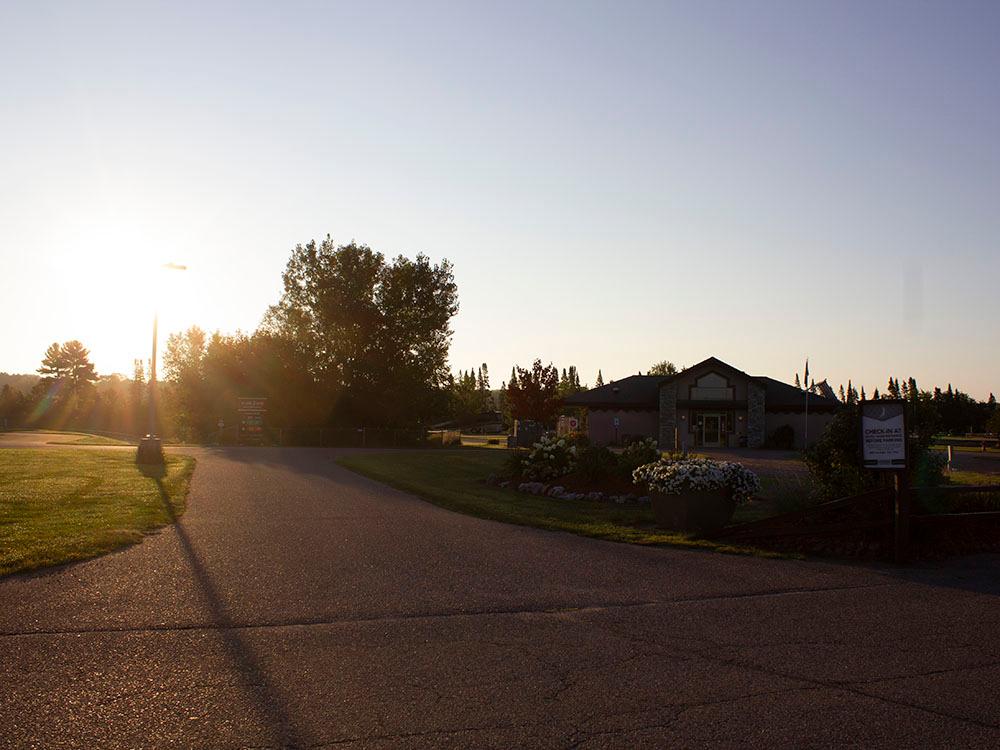 Park at sunset at HO-CHUNK GAMING RV PARK