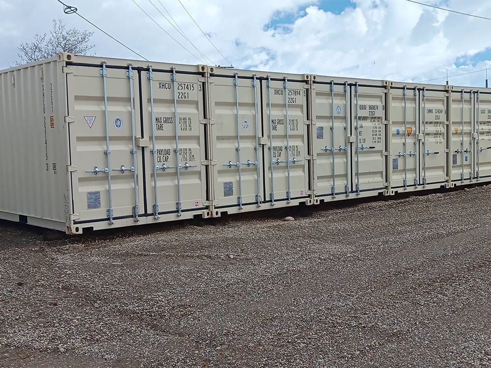 Shipping containers at Middlefork RV Resort