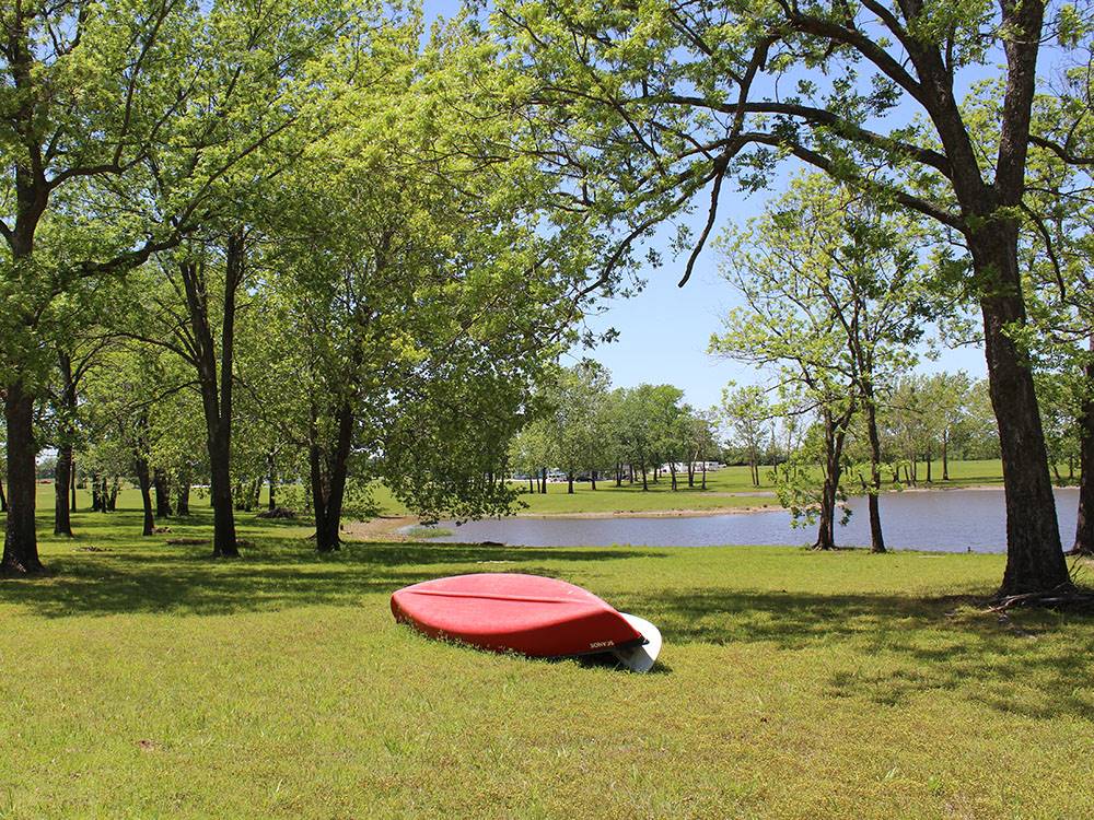 A kayak on the shore