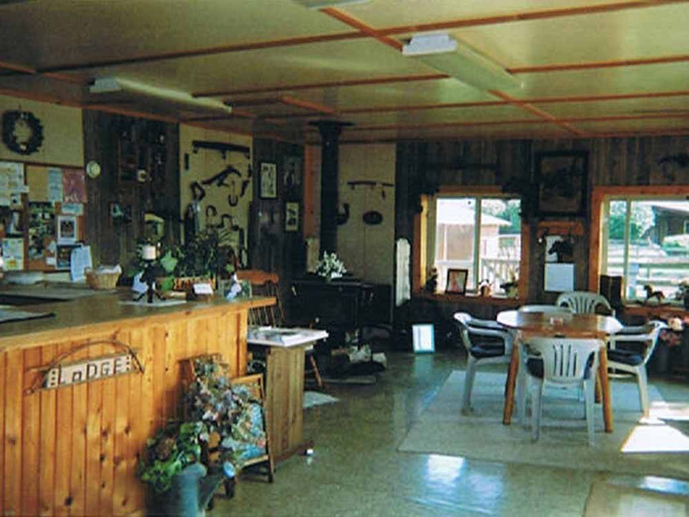 Inside of the lodge office at HANSEN'S HIDEAWAY RANCH & FAMILY CAMPGROUND