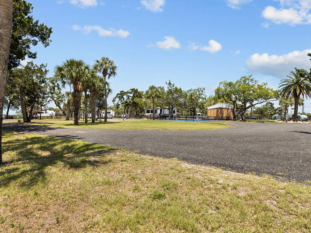 Road going to the pickleball court