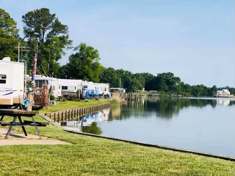 RV sites on the water at MONROE BAY CAMPGROUND
