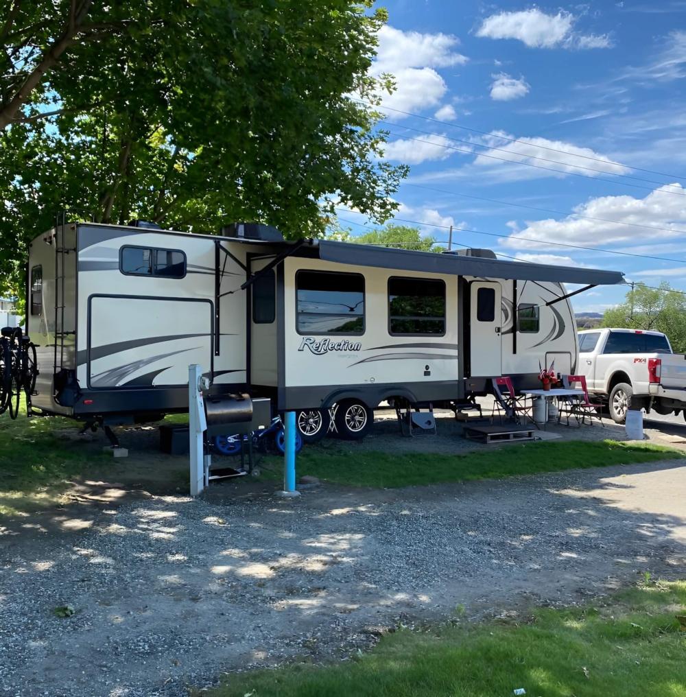 RV in a gravel site