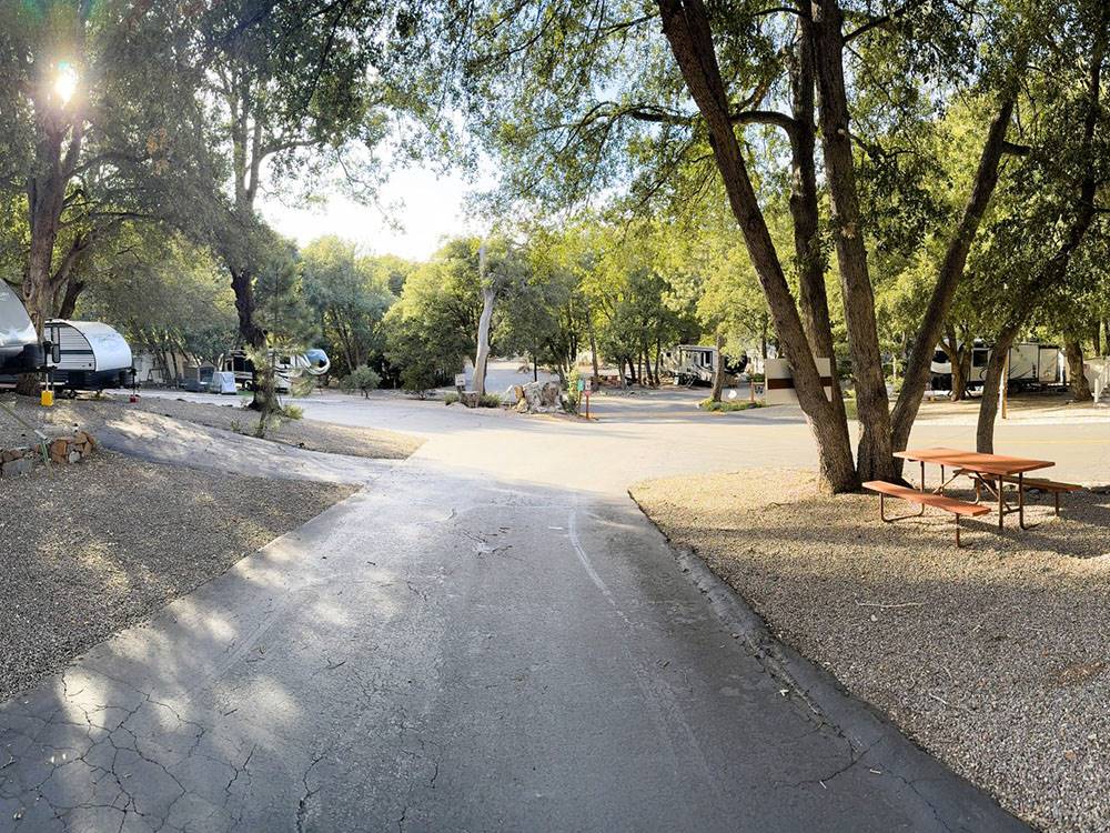 The road going thru the campground