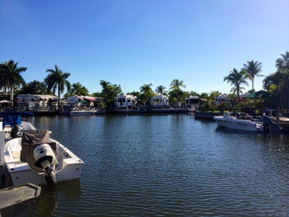 Boats in an inlet