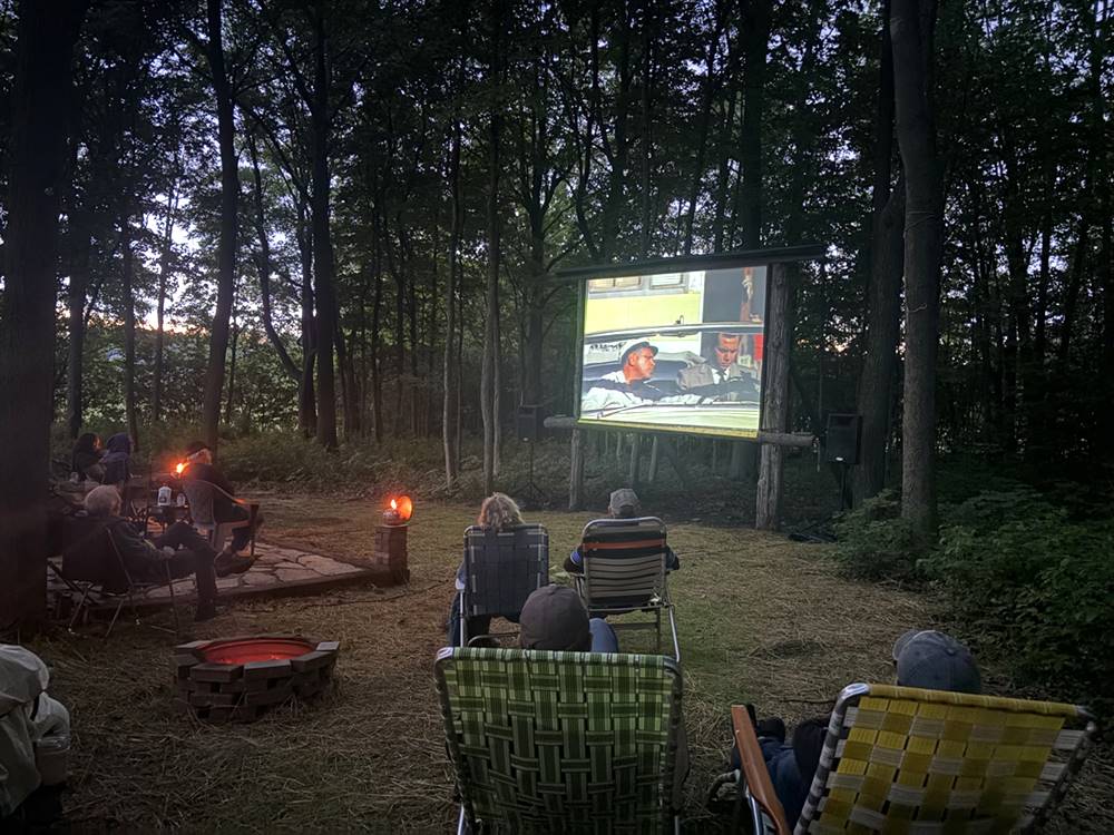 A Geo Dome rental and picnic table
