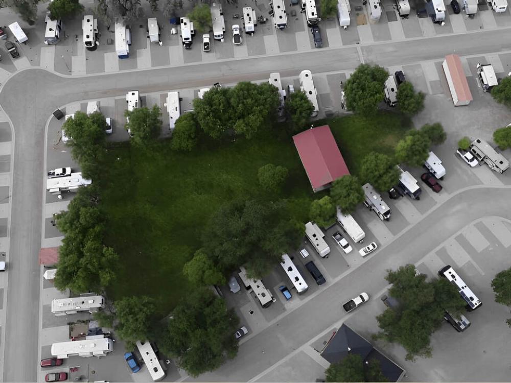 Ariel view of the park at Antelope Valley RV Park