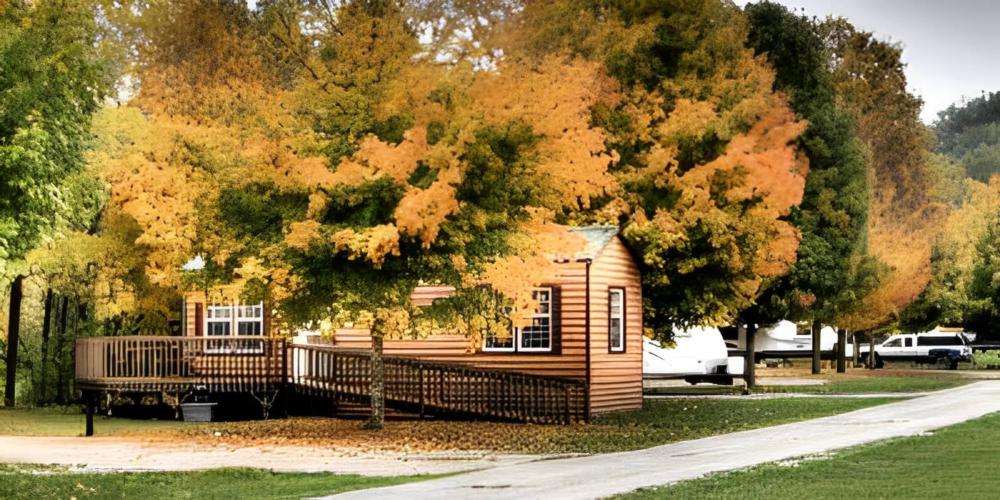 Mobile home at site Hidden Bluffs Resort