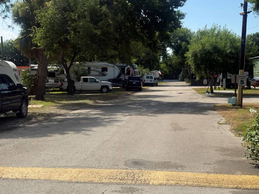 A road leading to RV sites