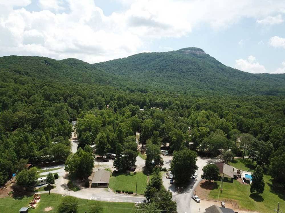 Aerial view of the park at YONAH MOUNTAIN CAMPGROUND