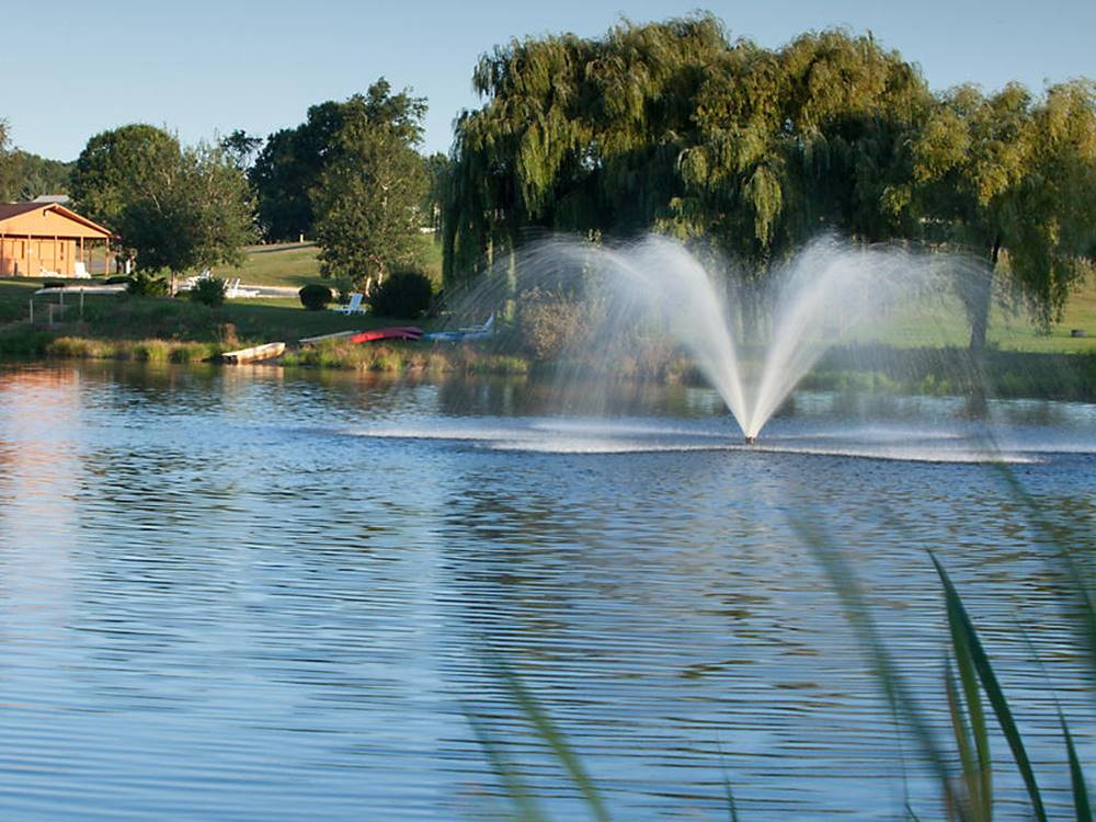 Fountain in the pond