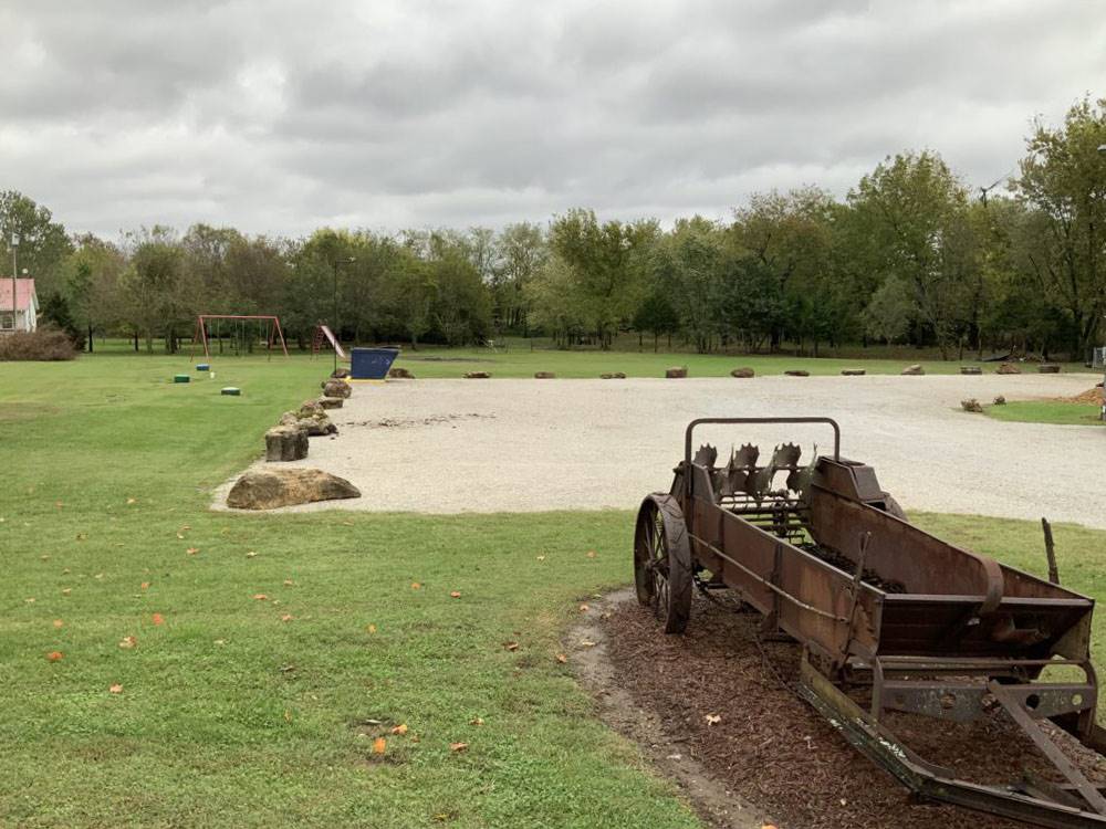 An old wagon on the grass