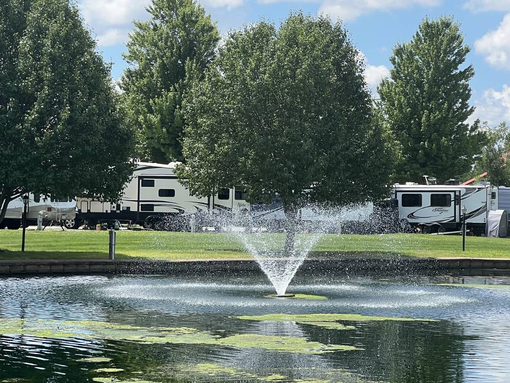 Water feature and pond