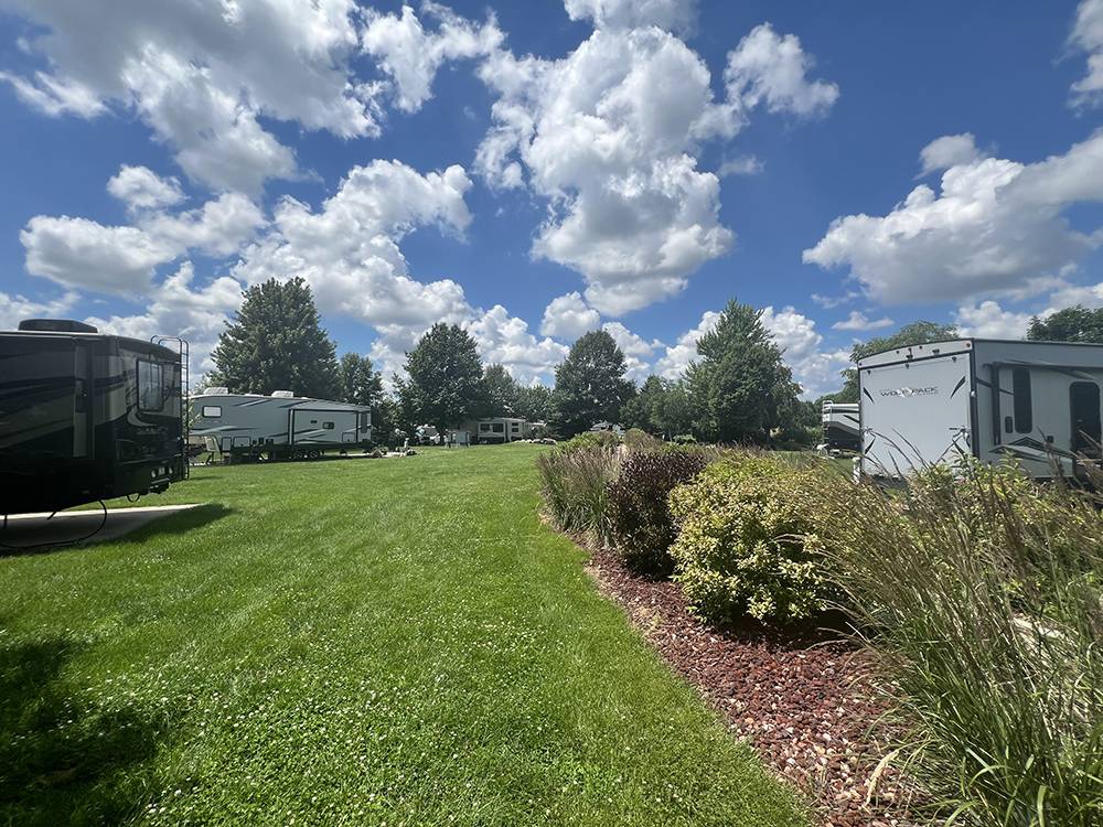 Grassy area between sites