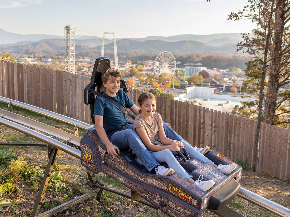 Children riding the Lost Mine at Pigeon Forge Department Of Tourism