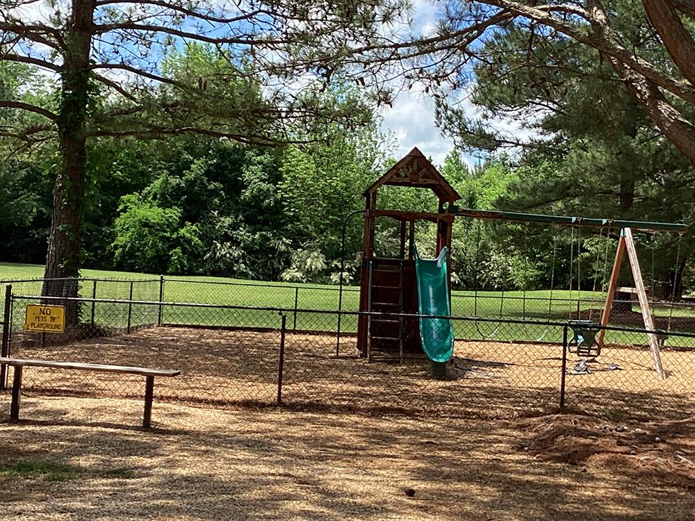 Fenced playground at Camping World-Campground of Oxford